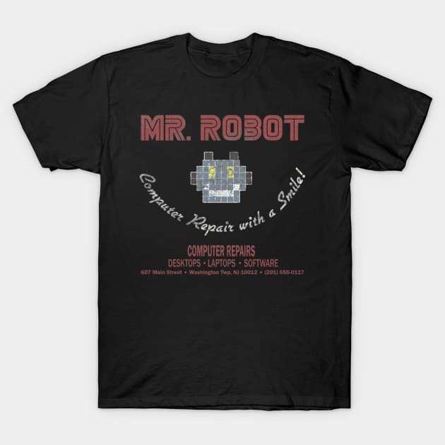 Computer Repair with a Smile T-Shirt by issaeleanor